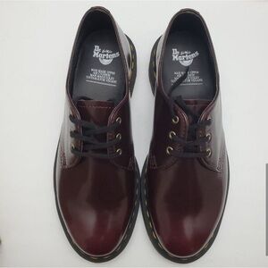 Dr. Martens Unisex Vegan 1461 Oxford Shoe Cherry Red Rub Off